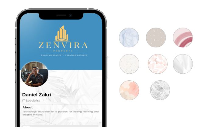 Personalize your card background